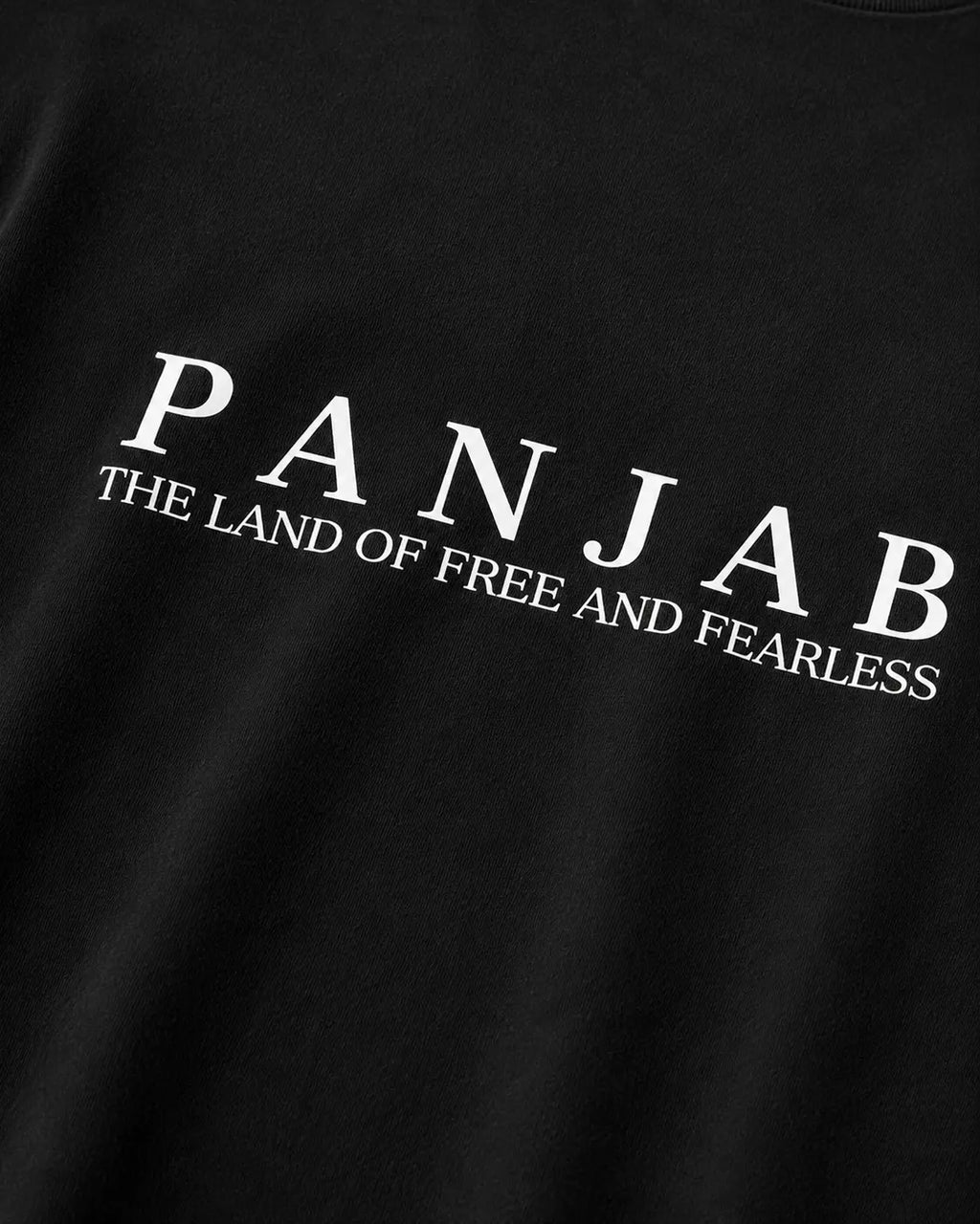 Panjab Land of the Free and Fearless front print detail