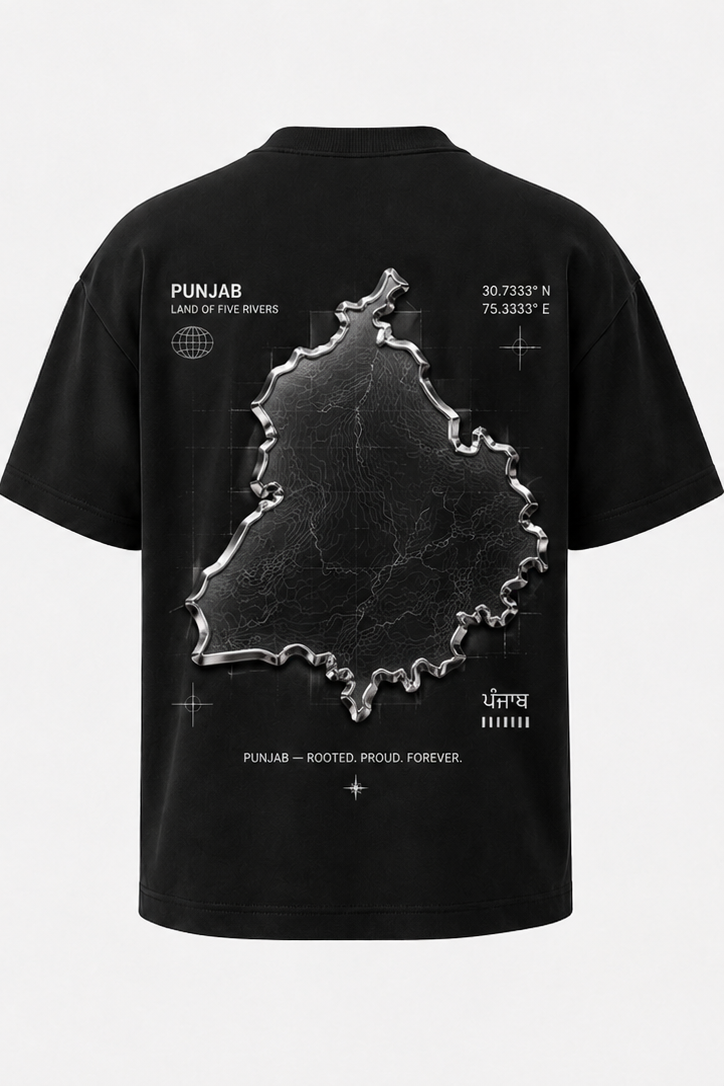 Punjab Roots Oversized Graphic T-Shirt