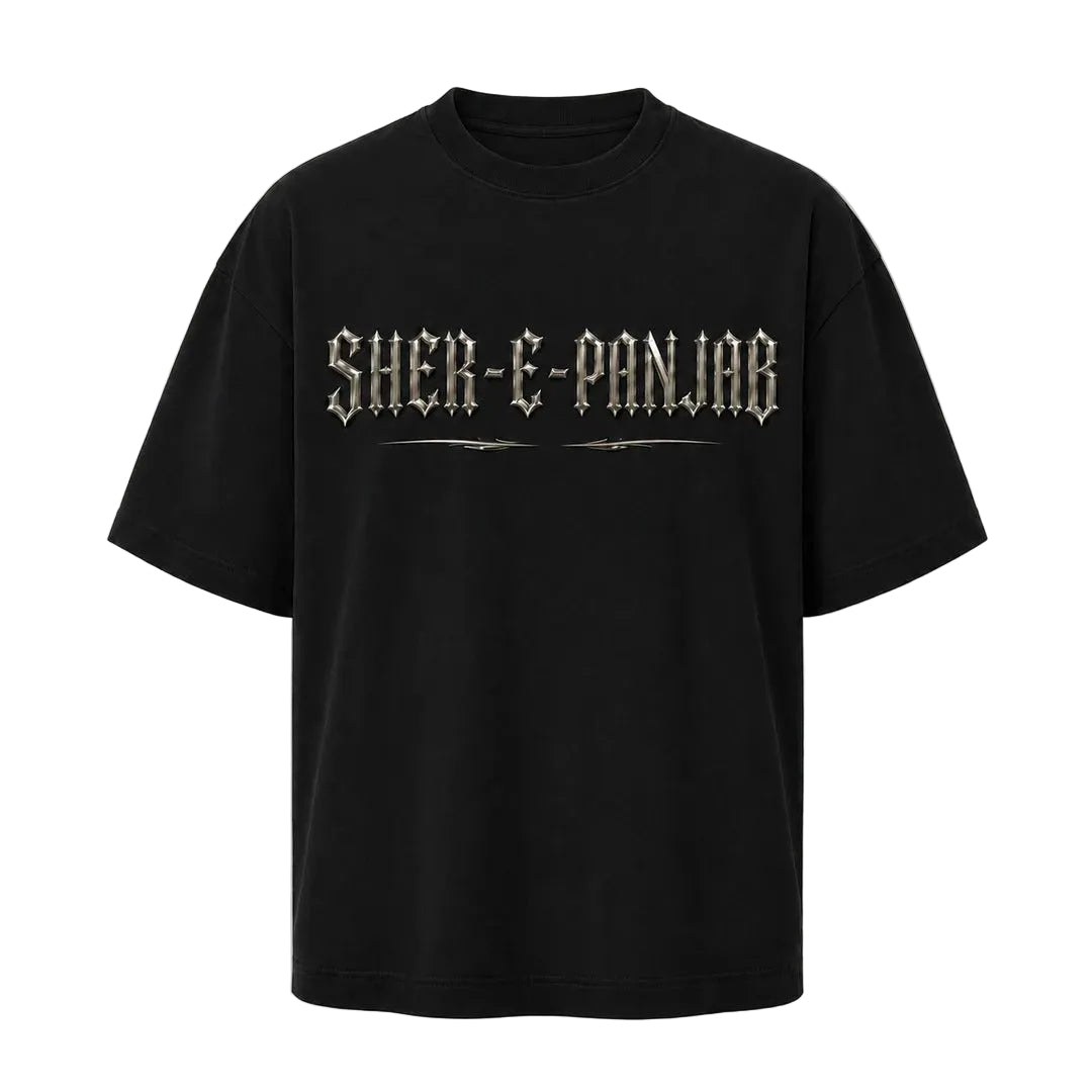Sher-e-Panjab Maharaja Ranjit Singh Oversized T-Shirt - Black – product image 1