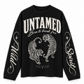 Untamed Born to Break Free waffle knit full sleeve tee - black-front