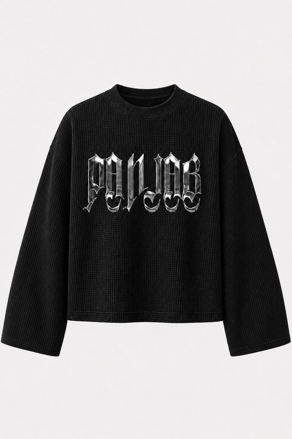 PUNJAB Waffle Knit Co-Ord Set – Oversized Tee & Wide Leg Pants | Wear Wildcard