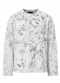 Acid Wash Waffle Knit Full Sleeve T-Shirt | Vintage White | Wear Wildcard