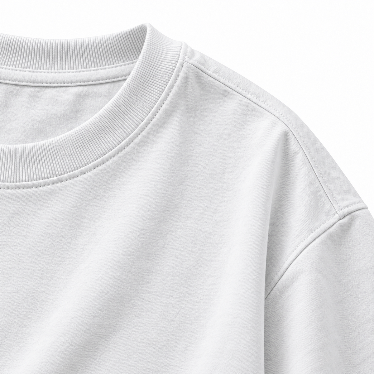 Wild Side Innocent Face oversized T-shirt in white - collar-detail