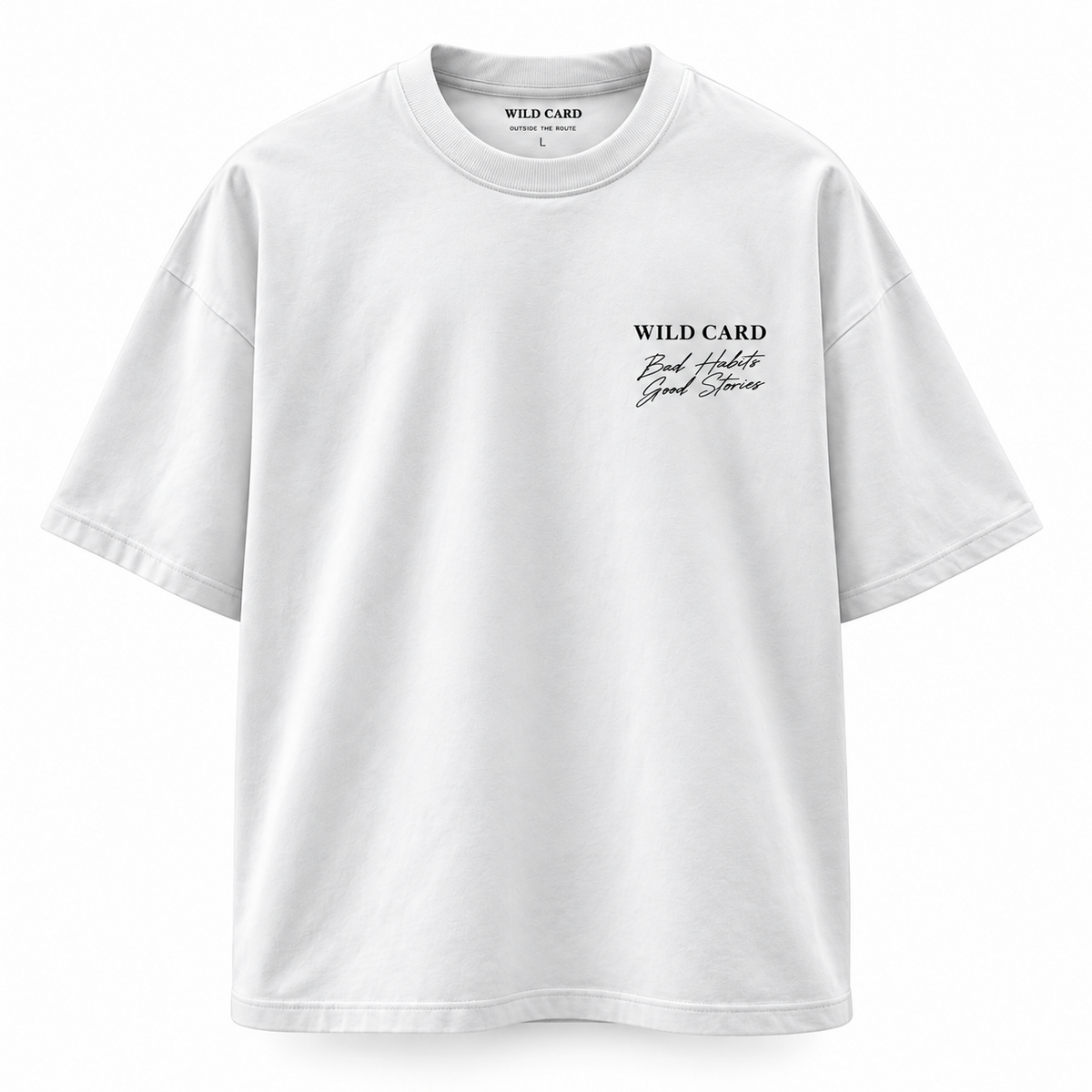 Wild Side Innocent Face oversized T-shirt in white - front